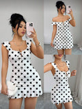 fashion women's retrofloralsprintingruffles hem silm a-line dress elegancesexy