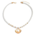 Pearl shell necklace wholesale european and american fashion hot-selling vacation style pendant niche high-end personalized knot necklace