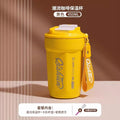 Simple 316 stainless steel octagonal coffee mug - portable cola cup with carry strap, outdoor car vacuum insulated tumbler - customizable