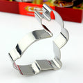 Easter bunny 4-piece set stainless steel cookie cutter color box packaging diy food mold manufacturer in stock