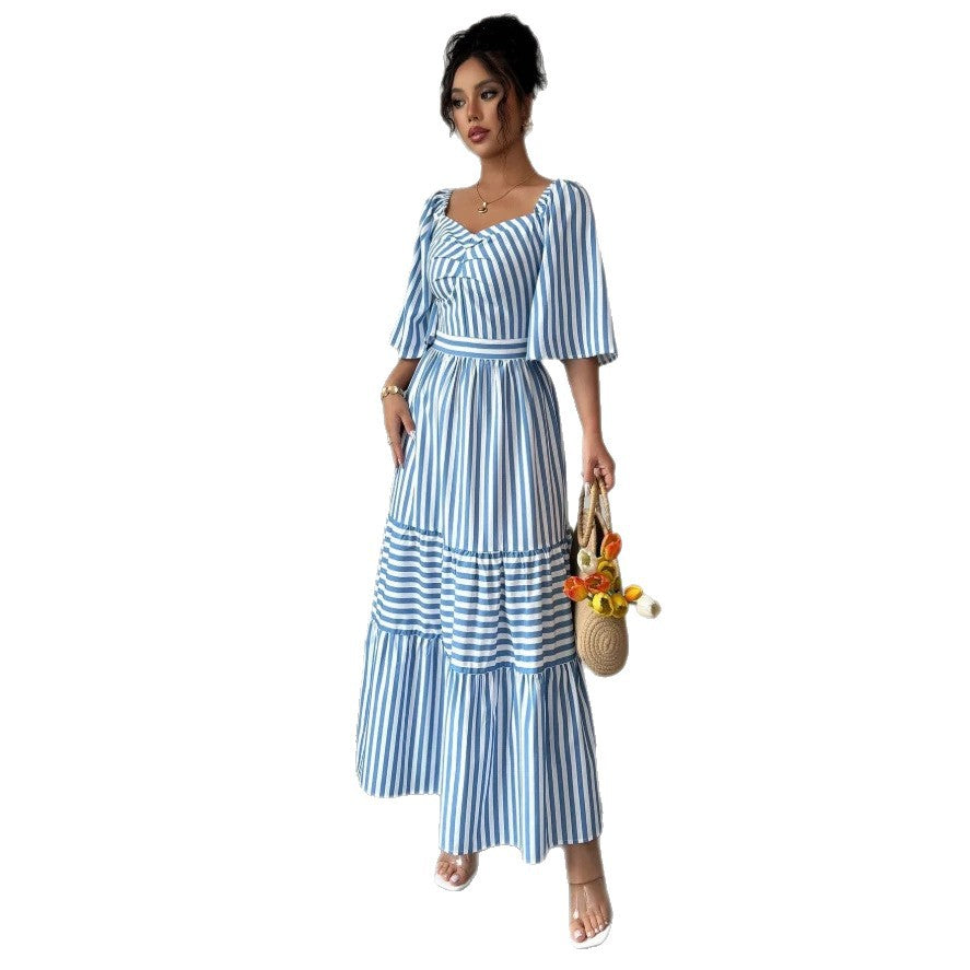 new women's striped dress for cross-border e-commerce on  (us & europe)