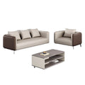 Business reception area, meeting & negotiation zone, executive office: genuine leather office sofa & coffee table set with latex cushion accessories