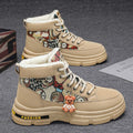 Boots men's high top 2025new arrivalwinter men's shoes fleece-linedthickenedheattech snow cotton shoes men's workwear boots men's