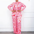 D266   new african plus size casual fashion loose print european and american two-piece cross-border outfit set