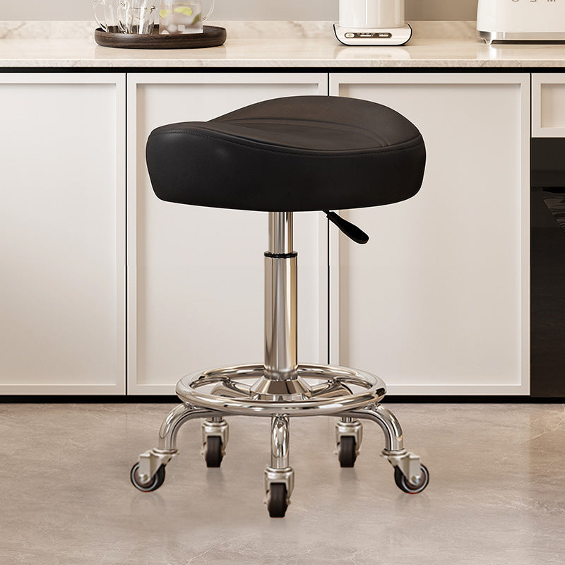 Saddle Chair Kitchen Cooking Chair Front Desk Cashier High Stool Universal Wheel Lifting Chair Beauty Barber Stool