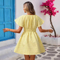 new cross-border fashion women's summer v-neck loose fit comfortable casual dress - ready to ship for  (us/europe)