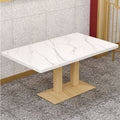 120*60 multi-layer board imitation marble-wood grain table frame