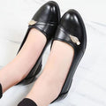 Soft leather soft bottom ladieswear shoes flatsabrasion resistantwaterproofbows work shoes wechat group purchase live broadcast one piece dropshipping