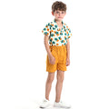 wholesale of spring/summer new boys' shirts: printed, short-sleeved, breathable children's shirts, cute baby boy clothing