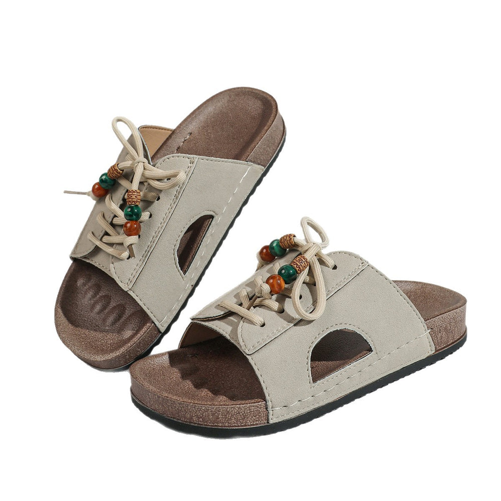 2026 summer new arrival: plus size chunky platform birkenstock-style slides - women's fashionable casual beach sandals for outdoor wear