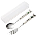 White panda two-piece set (fork and spoon)