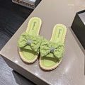 Women's summer new arrival: chic bow-tie slides - stylish and perfect for home, vacation, beach, and poolside
