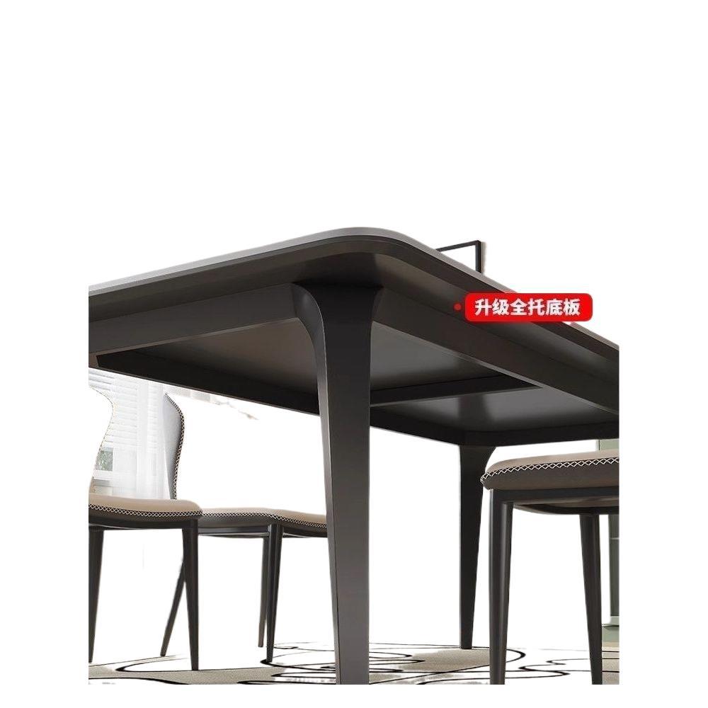 Rock slab dining table for home fully supported dining table and chair combination italian normcoreclassy modern casual rectangular dining table