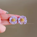 Bohemian yellow sunflower earrings for women - 2026 new trendy stud earrings, perfect for beach vacations and photoshoots
