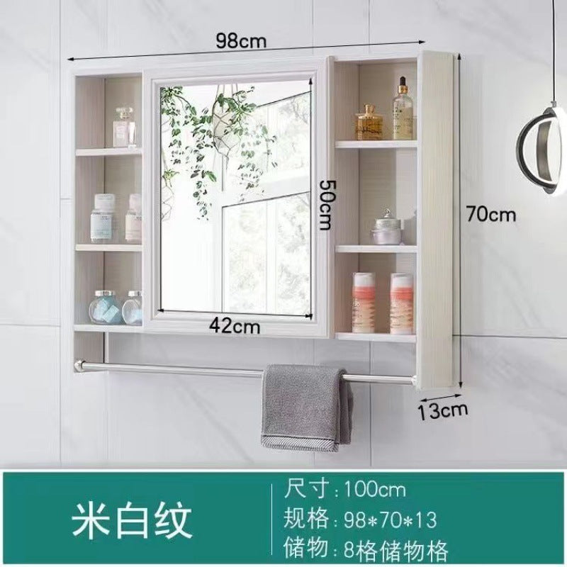 Bathroom Mirror Bathroom Wall-mounted Shelf Mirror Cabinet Bathroom Mirror Cabinet Bathroom Dressing Mirror Wall Mirror Box