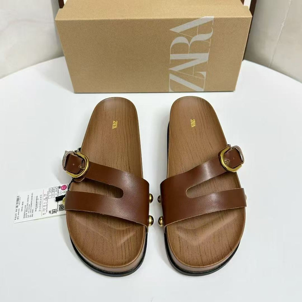 Za2025 spain 2025 summer new women's shoes summer flat shoes casual slip-on women's shoes fashion