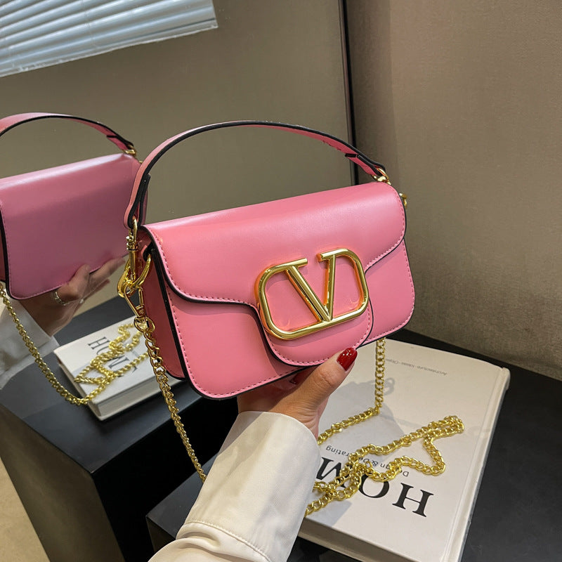 Zhao lusi's same style bag for women new arrival 2024 small square bag net cross-border crossbody women's letter crossbody bag