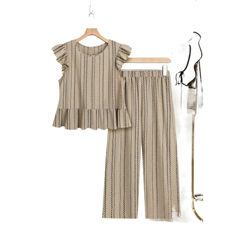 women's sleeveless patchwork two-piece set - summer  collection