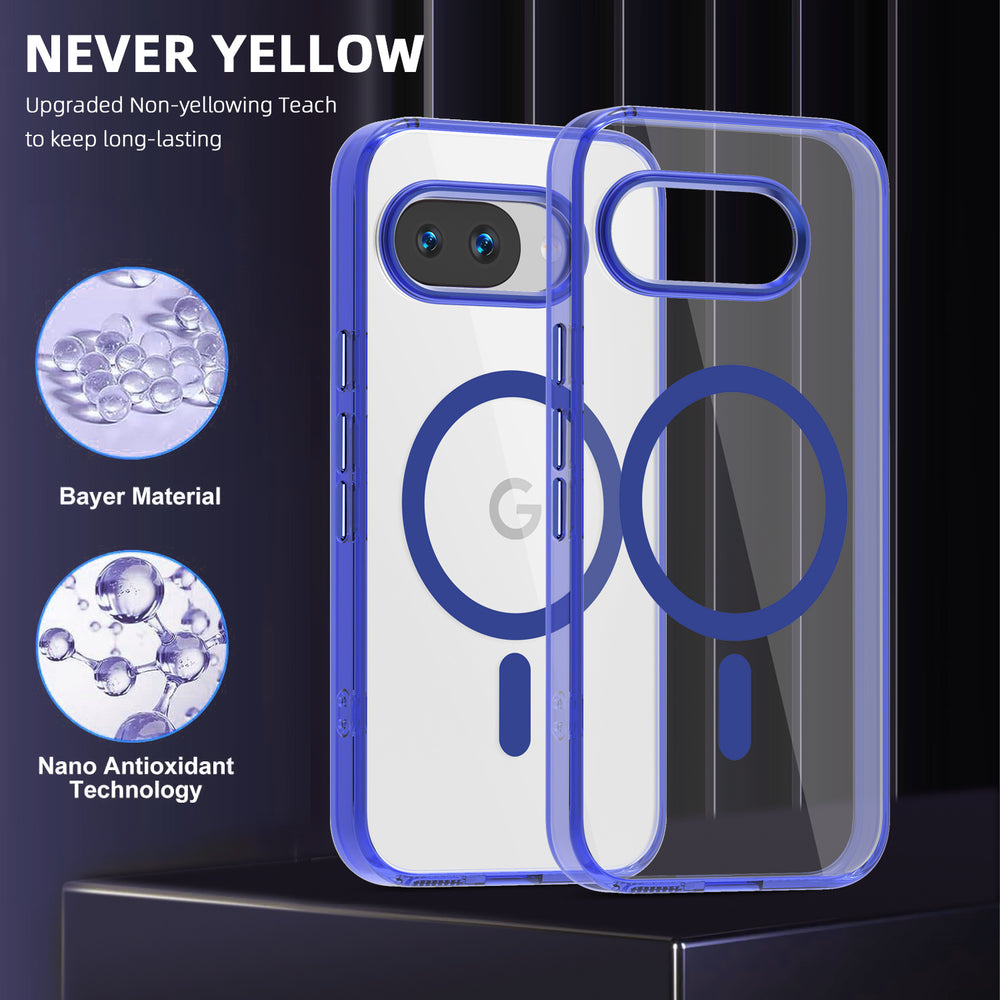 ice color magnetic suction suitable for google 9a charging mobile phone case pixel10 ice mist semi-transparent anti-fall cross-border case
