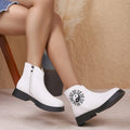 plus sizenew arrival chinese style tai chi bagua diagram retroflatsfleece-linedheattech side zipper short boots