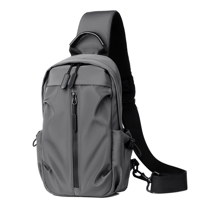 Printed logo outdoor backpack Oxford cloth backpack computer bag men's business travel bag size casual breast bag