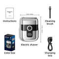 mini electric reciprocating shaver - fast charging, portable, car-mountable men's razor for home and travel