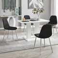 Glass dining table dining tableaccessible luxuryclassy small apartment 4-person table modern casual dining table and chairs