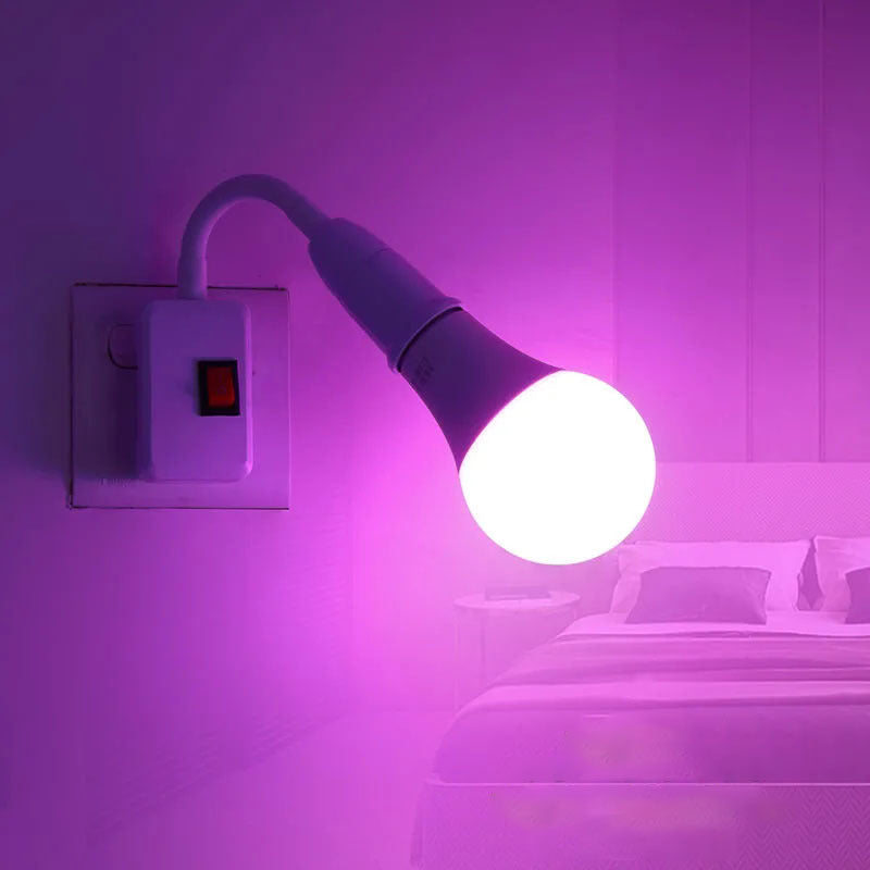 LED color light bulb, colorful ambient light bulb A60pc ball bulb E27 screw indoor lighting ambient night light