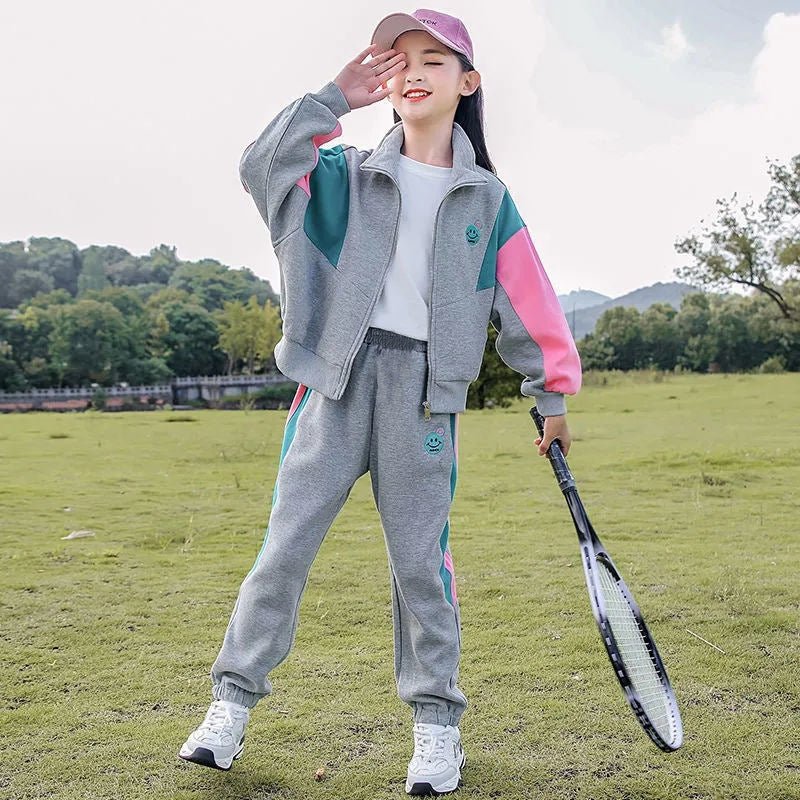 Girls' autumn outfit set  new style: trendy and stylish two-piece tracksuit for girls, perfect for spring and autumn