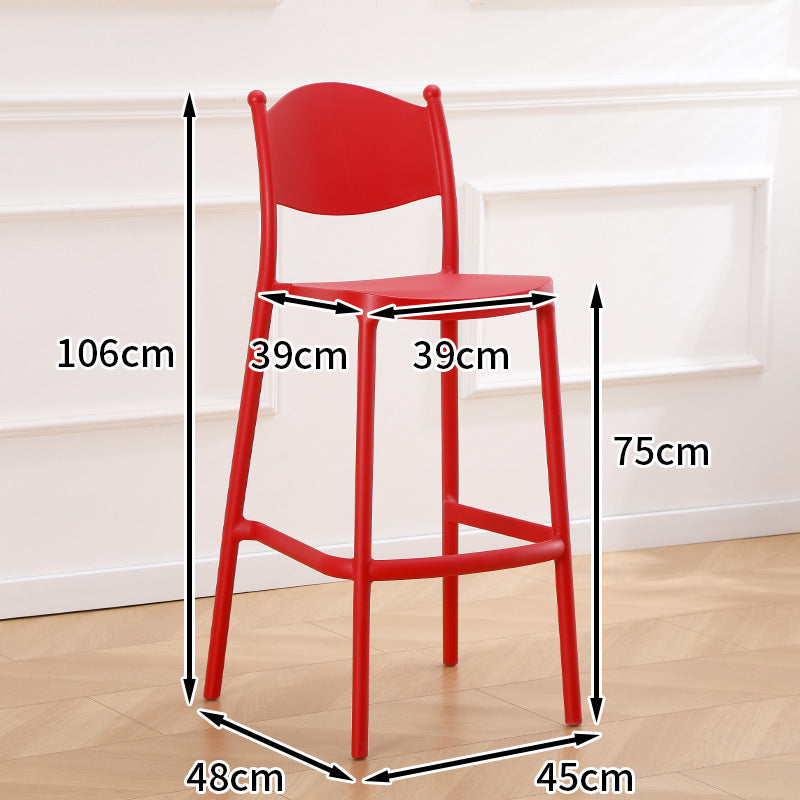 Outdoor bar chair scandinavian net red bar chair thickened plastic high chair bar stool for homecasual high stool