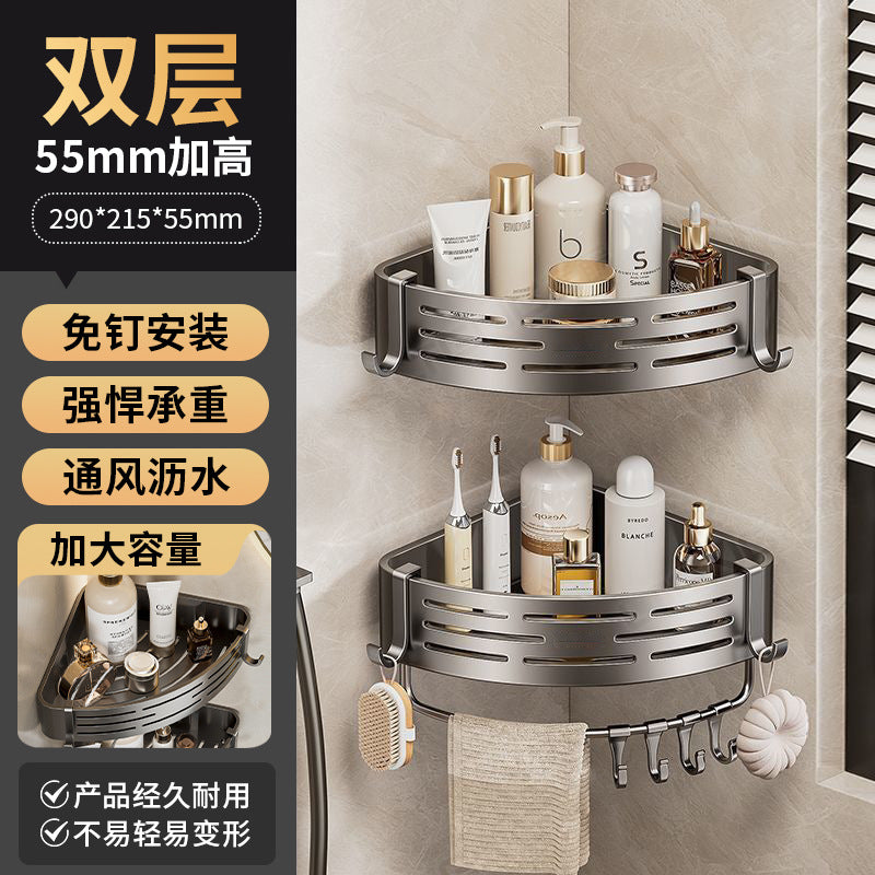 No punching bathroom triangle rack toilet washstand wall-mounted toilet toilet bath storage shelf