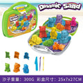 New arrival cross-border kids toy sand suitcase quartz sand color sand storage suit plastic color sand decompression toy