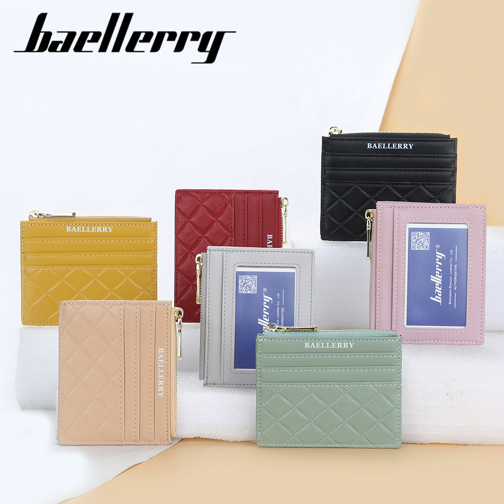 New women's wallet baellerry diamond premium driver's license cover mini multi-card card holder card cover