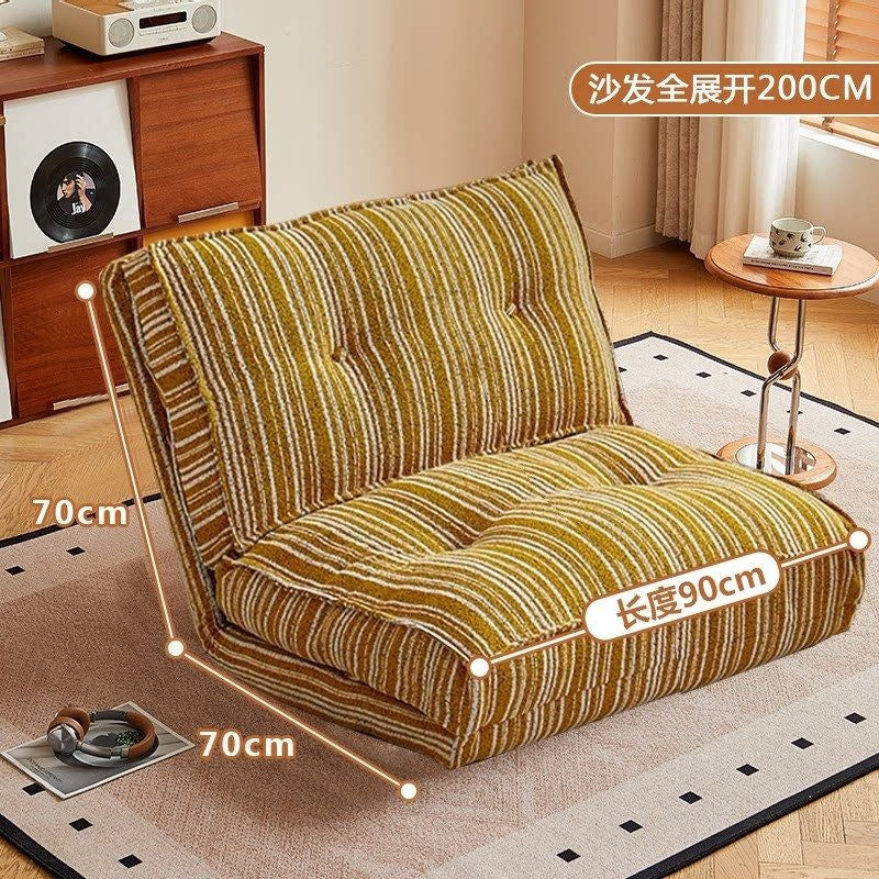 Lazy sofa bed living room dual-purpose single sofa small apartment for home cream style reclining and sleeping foldable sofa bed
