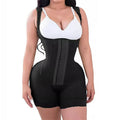 Open steel frame pressurized jumpsuit with buttons and non-slip weight 260 fashion shoulder straps adjustable body shaping garment to lift buttocks and beautify body