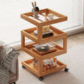 Solid wood bedside table bedside storage rack bedroom coffee table living room for home small new arrival log style ultra-narrow side table
