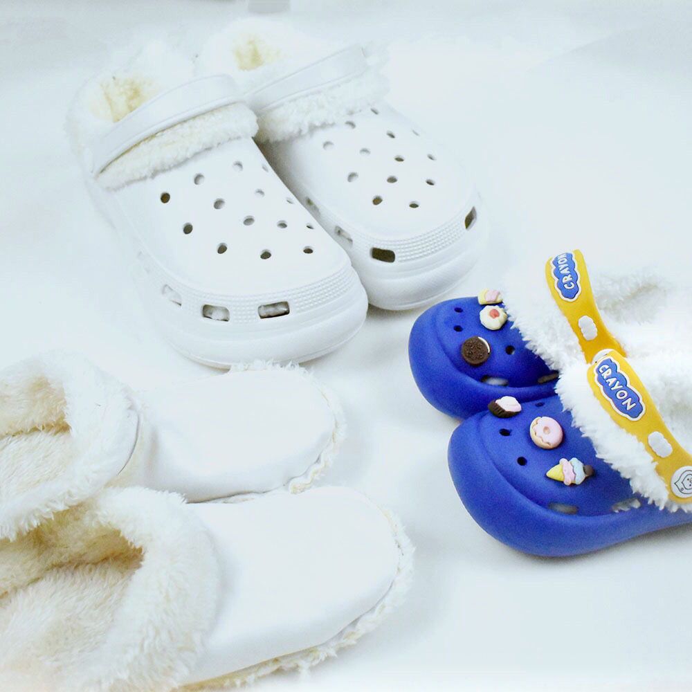 Thickened soft stuffed cover detachable cotton cover furry liner shoe cover crocs fleece-lined liner winterheattech shoe cover