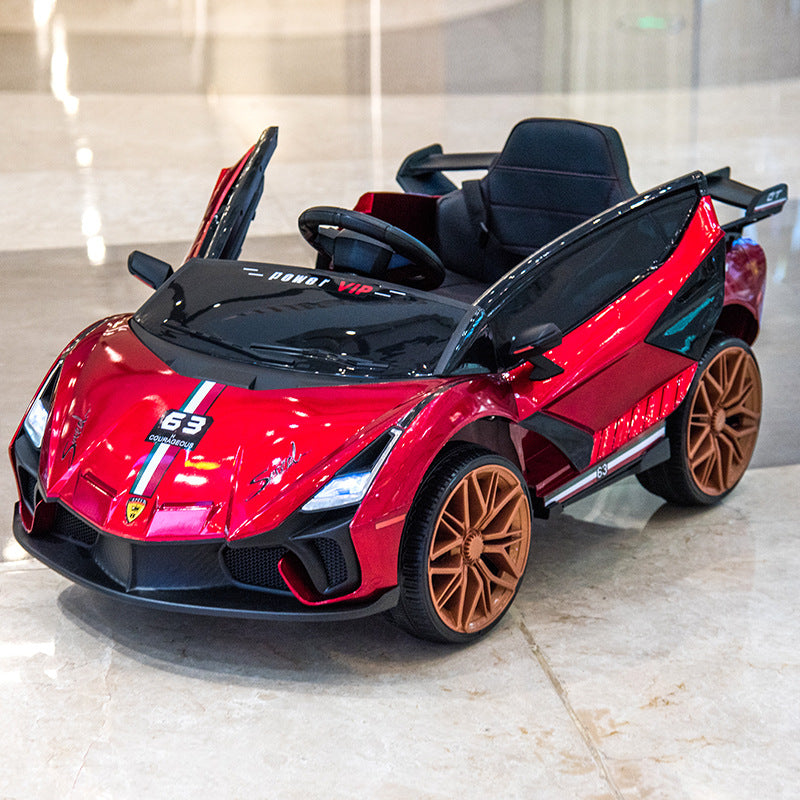 New children's electric car children can sit four-wheel remote control car boys and girls with rocking four-wheel drive toy car