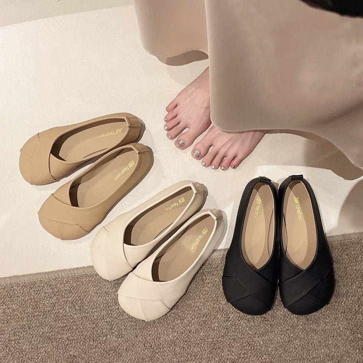 Exportplus sizeflats soft bottom small flats women's autumnew arrivalflats slip-on beanie shoes women's flats