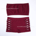 intimatessexycut outtube top one-piece briefssuitfashion women's single-layer bra and panties suit