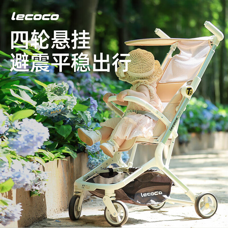 Leka pocket car T2max four-wheel baby stroller, light and foldable, can board, can sit and lie down, walk the baby artifact