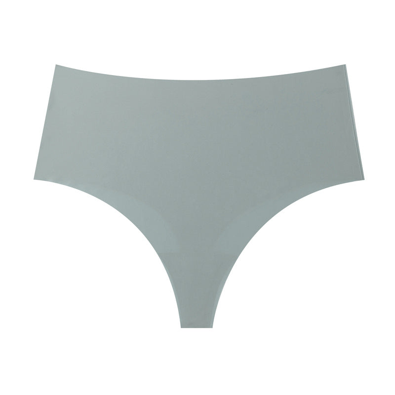e-commerce wholesale seamless underwear women's high waist plaid seamless breathable tummy control pants moisture-absorbing sports ice silk underwear