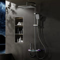 All-copper shower head, a complete set of for home thermostatic digital display atmosphere piano button-type pressurized shower head all-copper suit