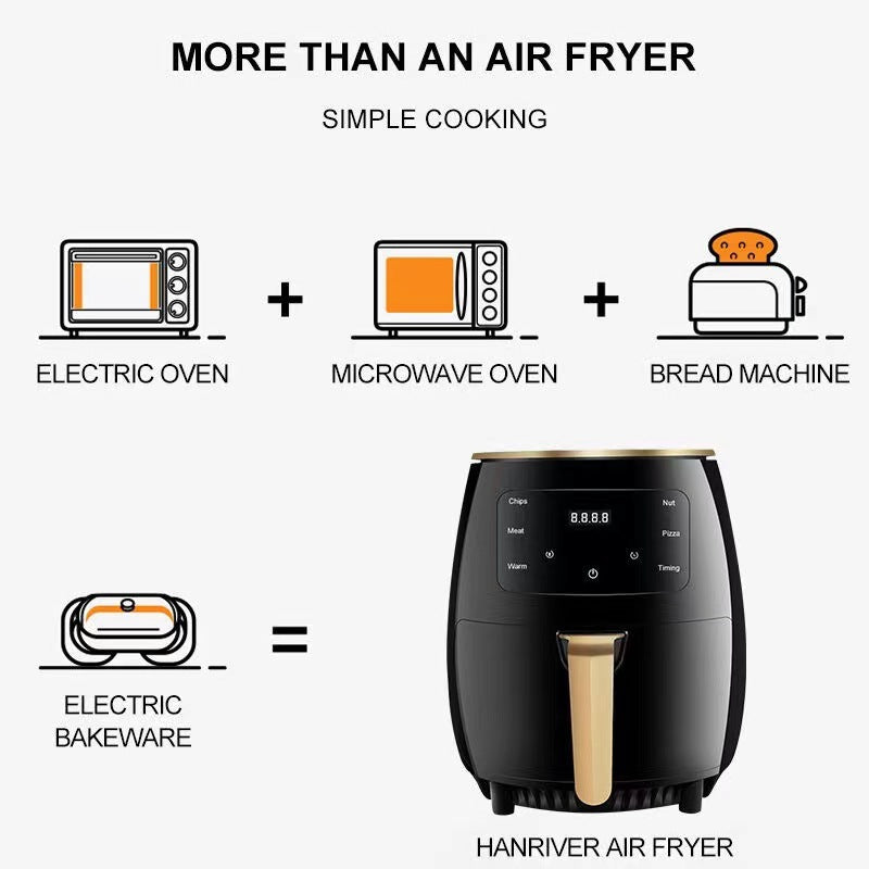 Air fryer new arrival air fryer for home large capacity french fries machine multi-function electric fryer cross-border exclusive h