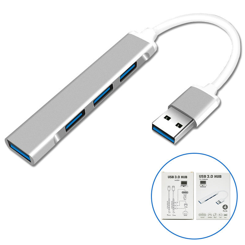 Type-c hub 4-in-1 expansion dock for computers and tablets - usb hub with high-speed data transfer for usb drives