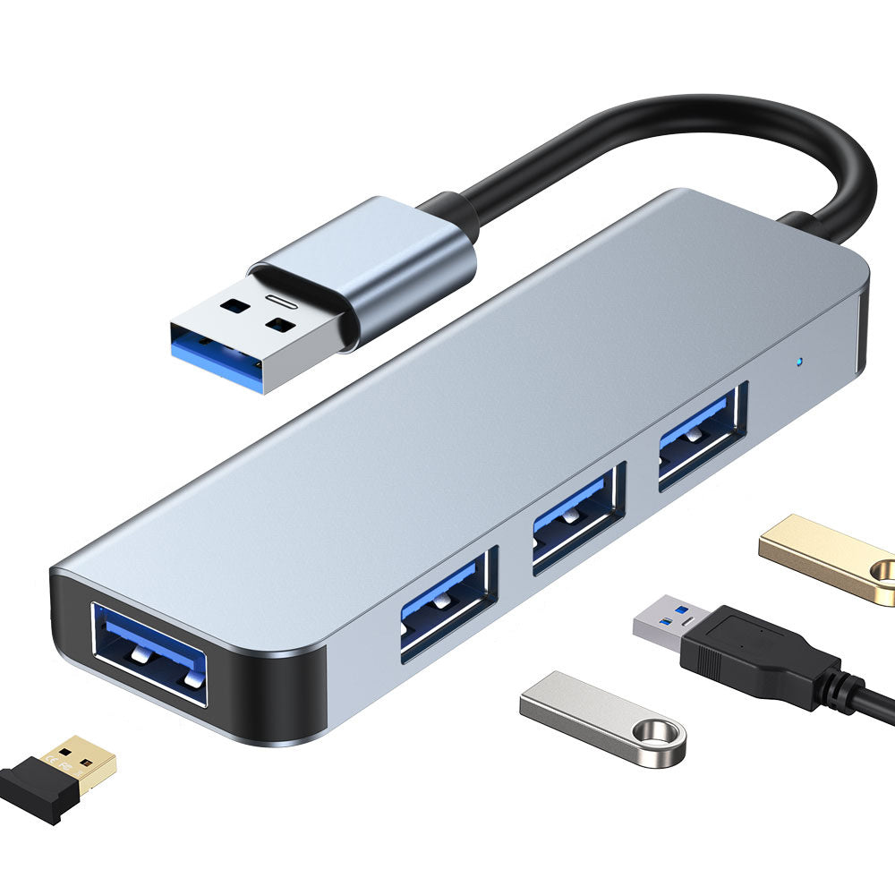 In-stock usb 3.0 hub splitter, compatible with huawei, apple, and laptops. one-to-four multi-port hub