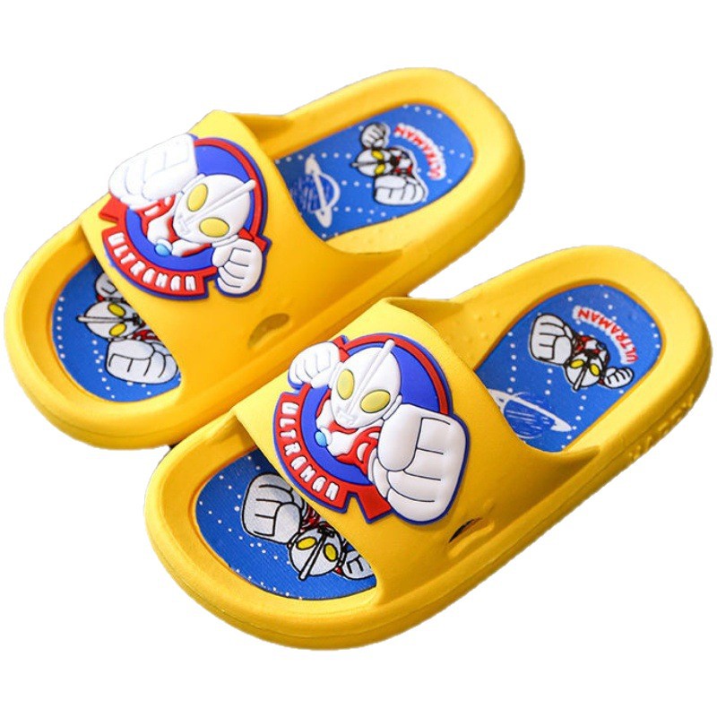 Authentic ultraman kids' slippers - summer anti-slip bath & home slides for boys and girls - baby superman sandals
