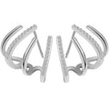 , luxurious fashion casual exquisite small ear winding cuffs four claw zircon earrings cold style diamond earrings