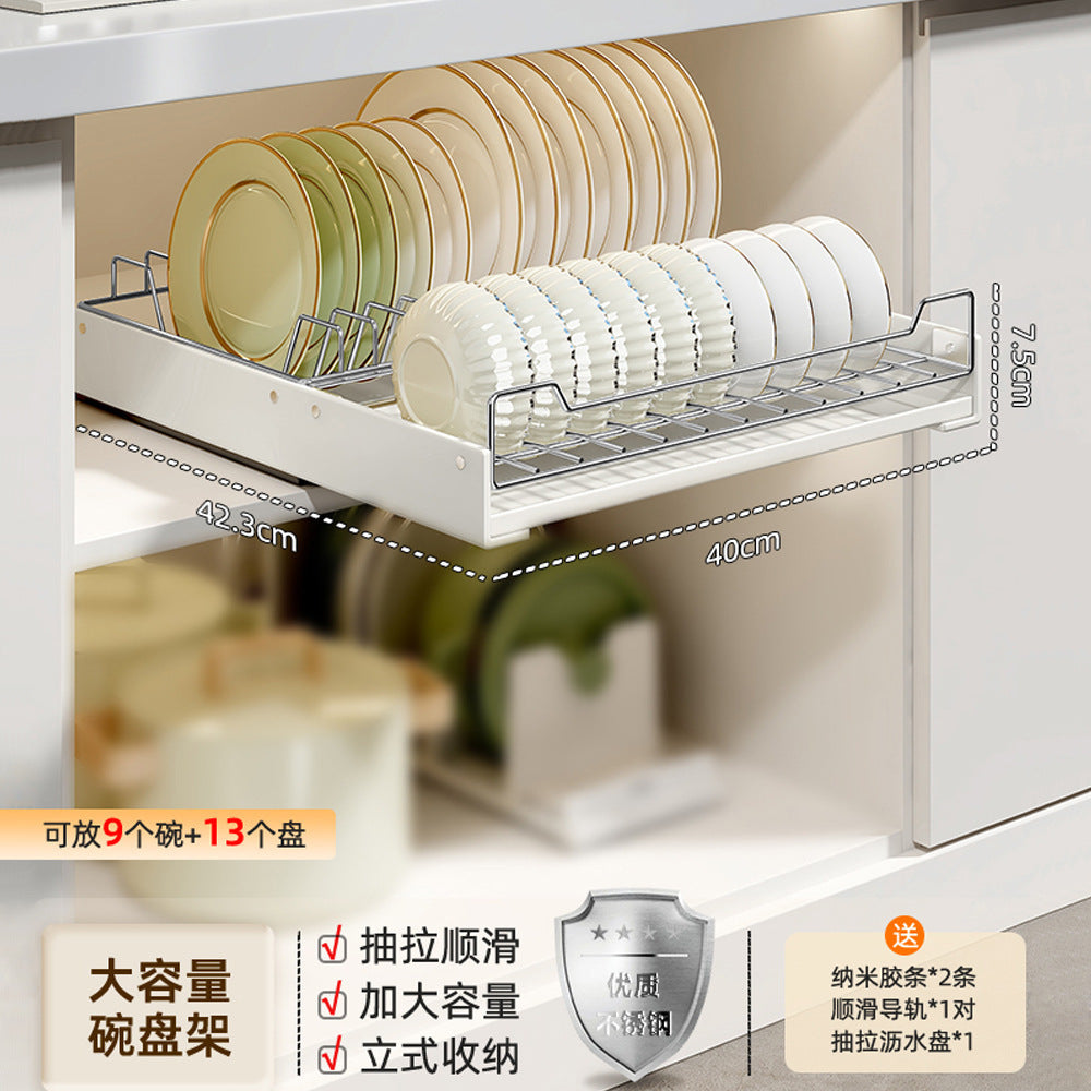 Kitchen pull-out rack under sink pull basket cabinet drawer crevice storage box artifact cabinet bowl rack