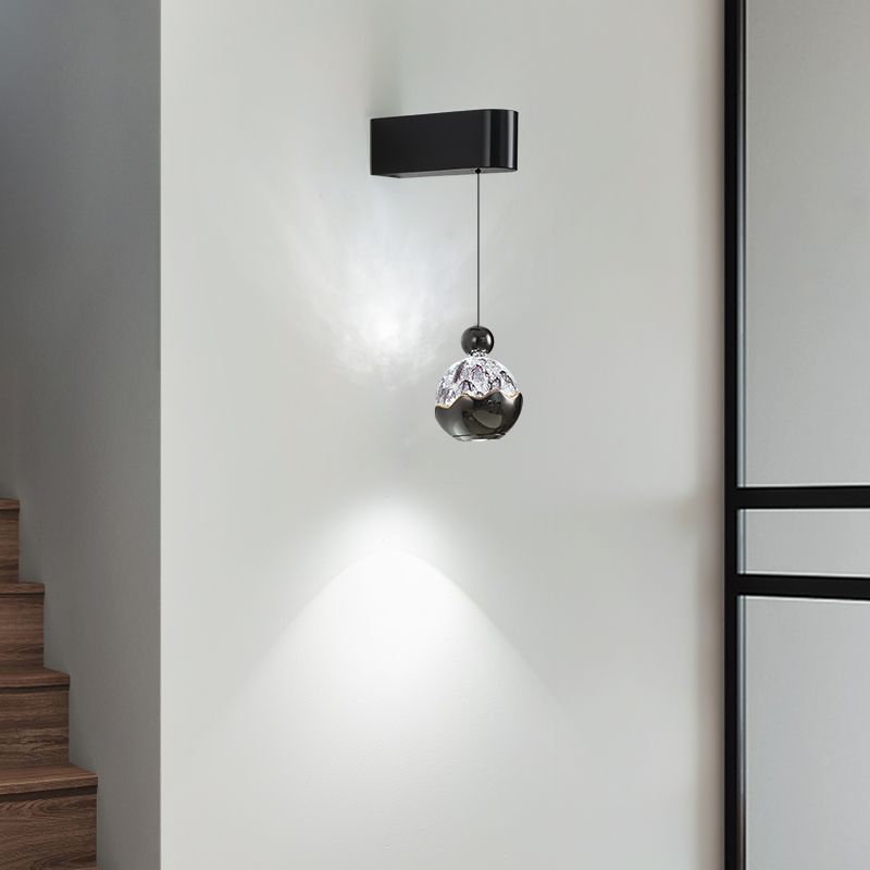 Bedroom bedside wall lamp snow mountain adjustable hand scan sensor living room aisle background wall lamp modern accessible luxury hanging wire lamp